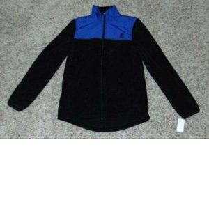 Womens Sherpa Fleece Jacket Fila Small Black Purple Zip Front Moisture Wicking